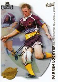 2001 Select Impact - Promos #A6 Darren Lockyer Front